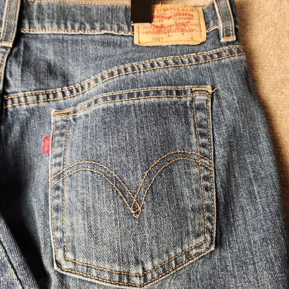 Levi Strauss‎ 515 Y2K Bootcut Jeans Blue Denim W34 L32 Medium Wash